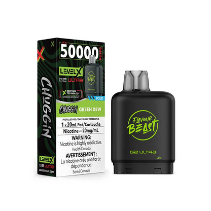 level x g2 ultra 50k pods green dew 20mg