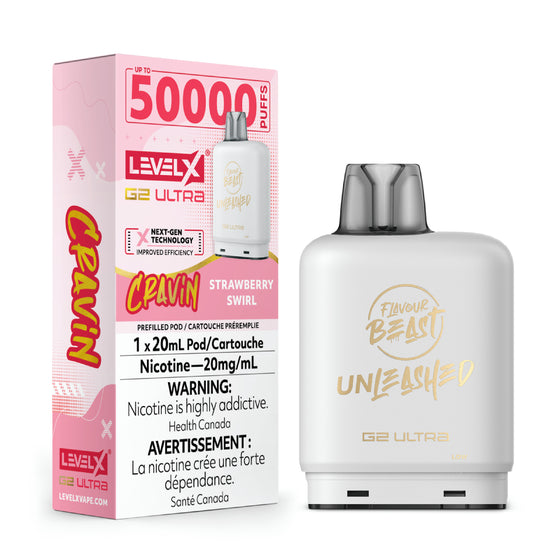 level x g2 ultra 50k pods strawberry swirl 20mg
