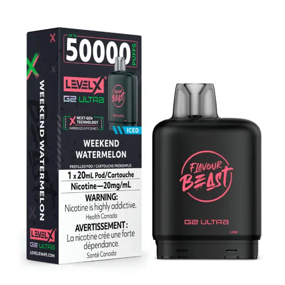 level x g2 ulta 50k pods weekend watermelon 20mg