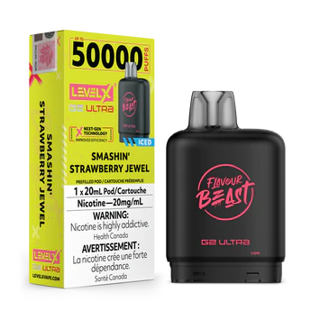 level x g2 50k smashin strawberry jewel 20mg