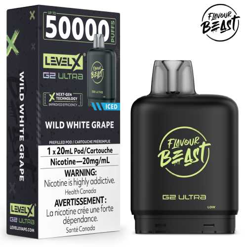 level x g2 ultra pods 50k wild white grape 20mg