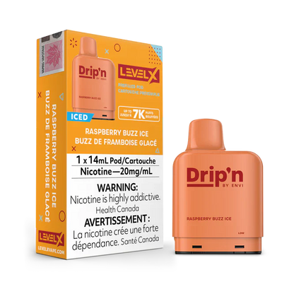 Level X Dripn 7k Pod Raspberry Buzz Ice