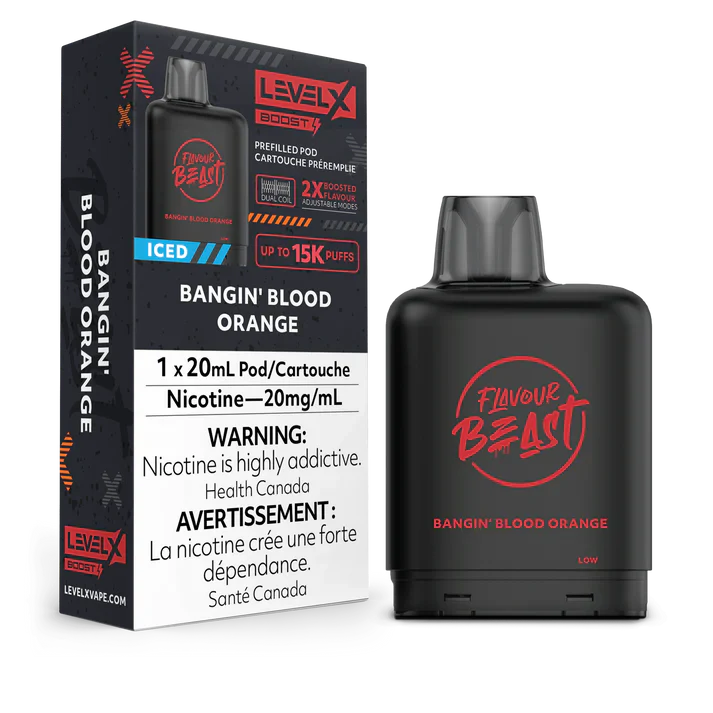 Level X Flavour Beast 15k Pod Bangin Blood Orange Iced