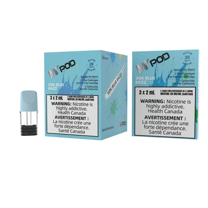 Mypod Stlth PopHit Pod 3x2mL Vdk Blue Razz