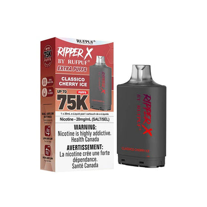 ripper x rufpuf 75k level x pods classico cherry ice 20mg