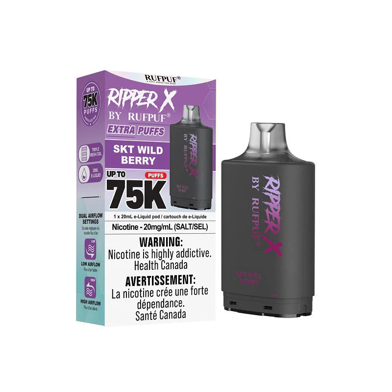 ripper x rufpuf 75k level x pods skt wild berry 20mg