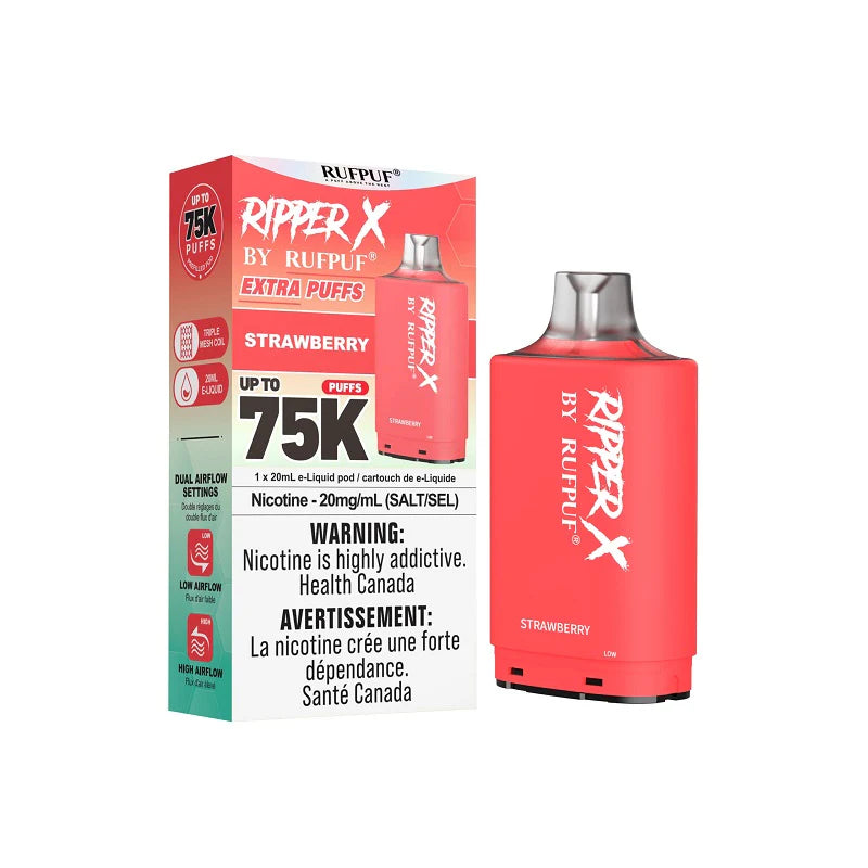 ripper x rufpuf 75k level x pods strawberry 20mg