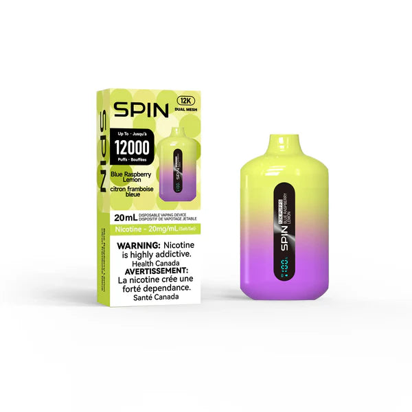 Spin 12000 Rechargeable Disposable Vape Blue Raspberry Lemon