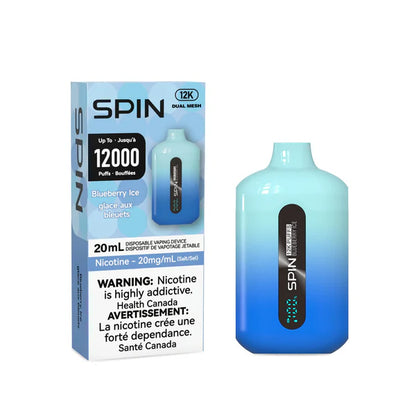 Spin 12000 Rechargeable Disposable Vape Blueberry Ice