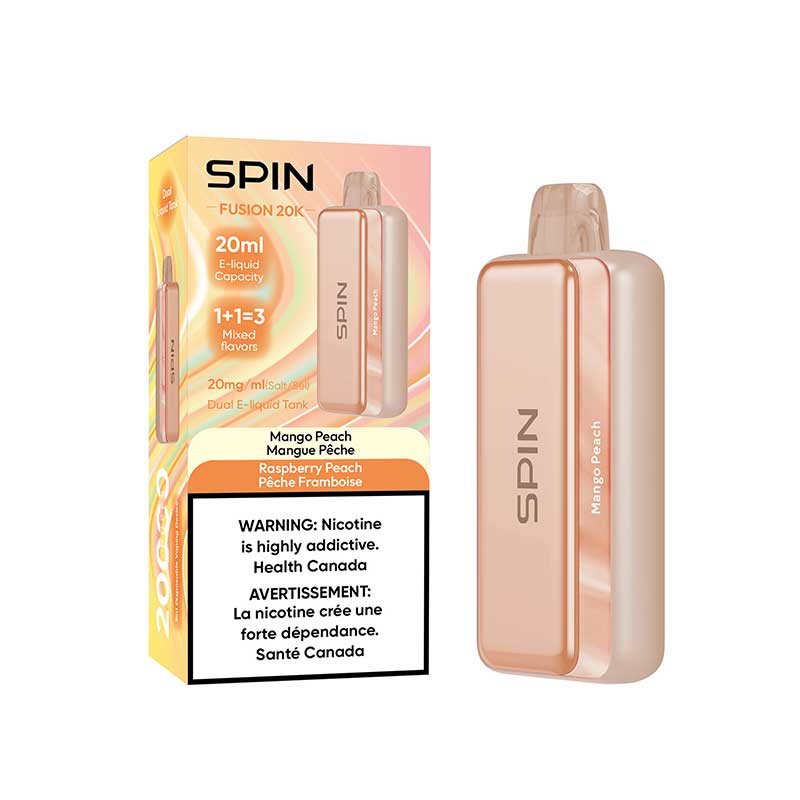 Spin Fusion 20k Rechargeable Disposable Mango Peach Raspberry Peach