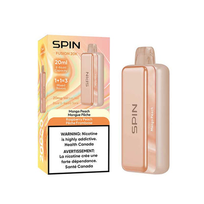 Spin Fusion 20k Rechargeable Disposable Mango Peach Raspberry Peach