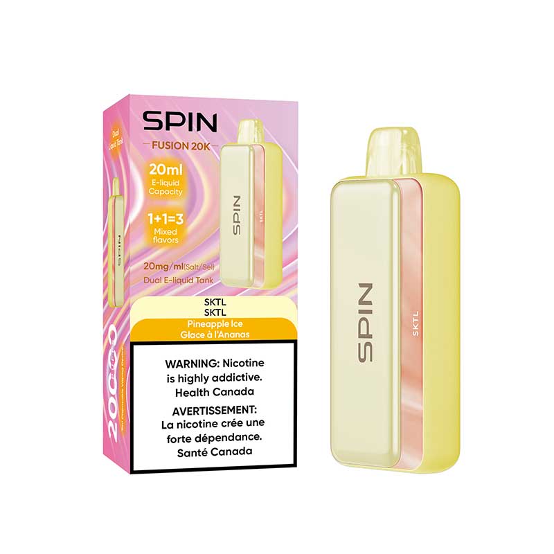 Spin Fusion 20k Rechargeable Disposable Sktl & Pineapple Ice