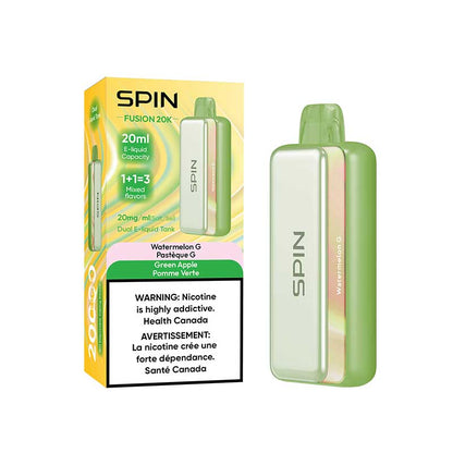 Spin Fusion 20k Rechargeable Disposable Watermelon G & Green Apple