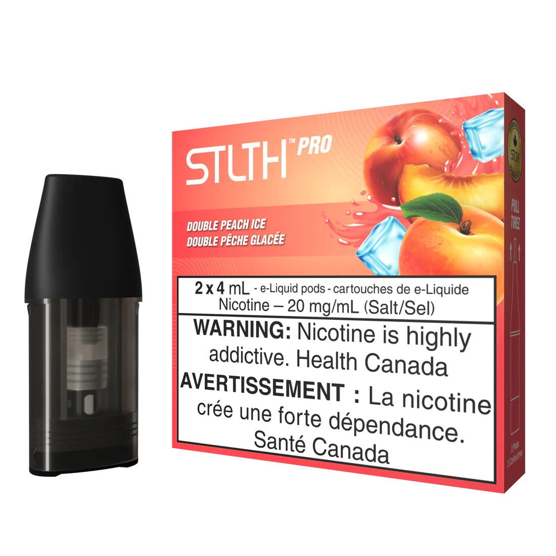 Stlth Pro Pod Mesh Coil 2x4ml Double Peach Ice