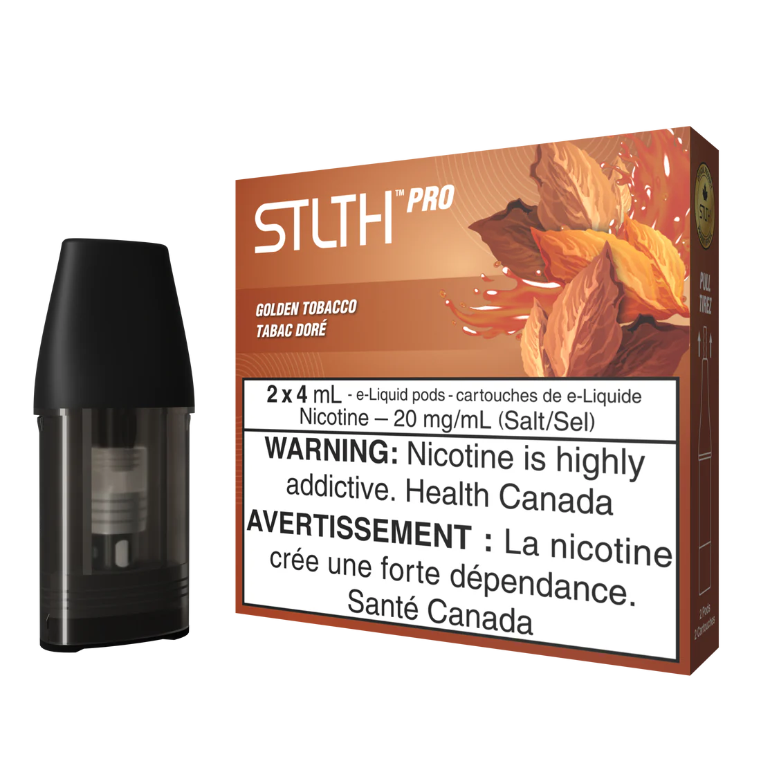 Stlth Pro Pod Mesh Coil 2x4ml Golden Tobacco