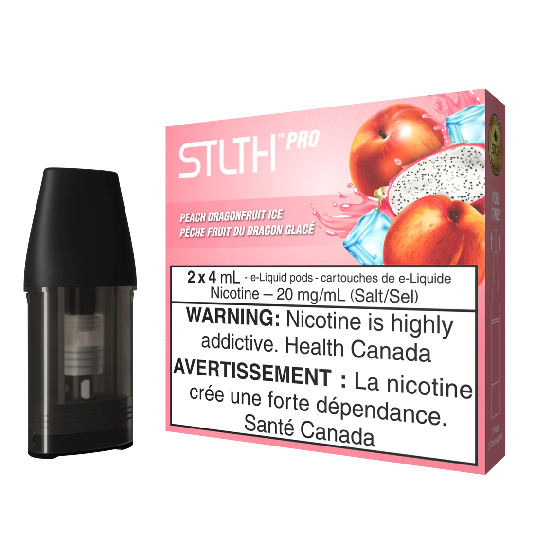 Stlth Pro Pod Mesh Coil 2x4ml Peach Dragonfruit Ice