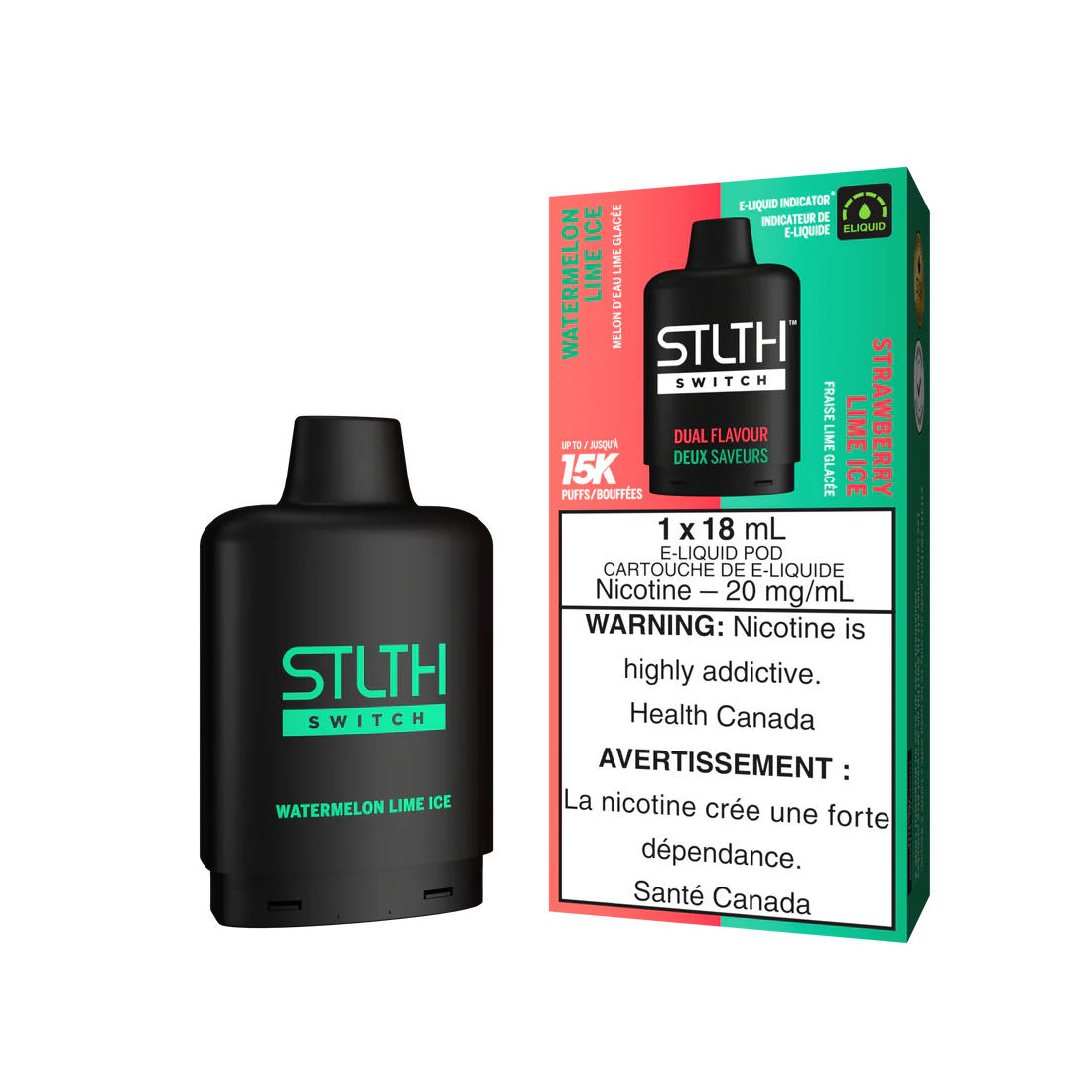 Stlth Switch 15k Pod Watermelon Lime Ice & Strawberry Lime Ice