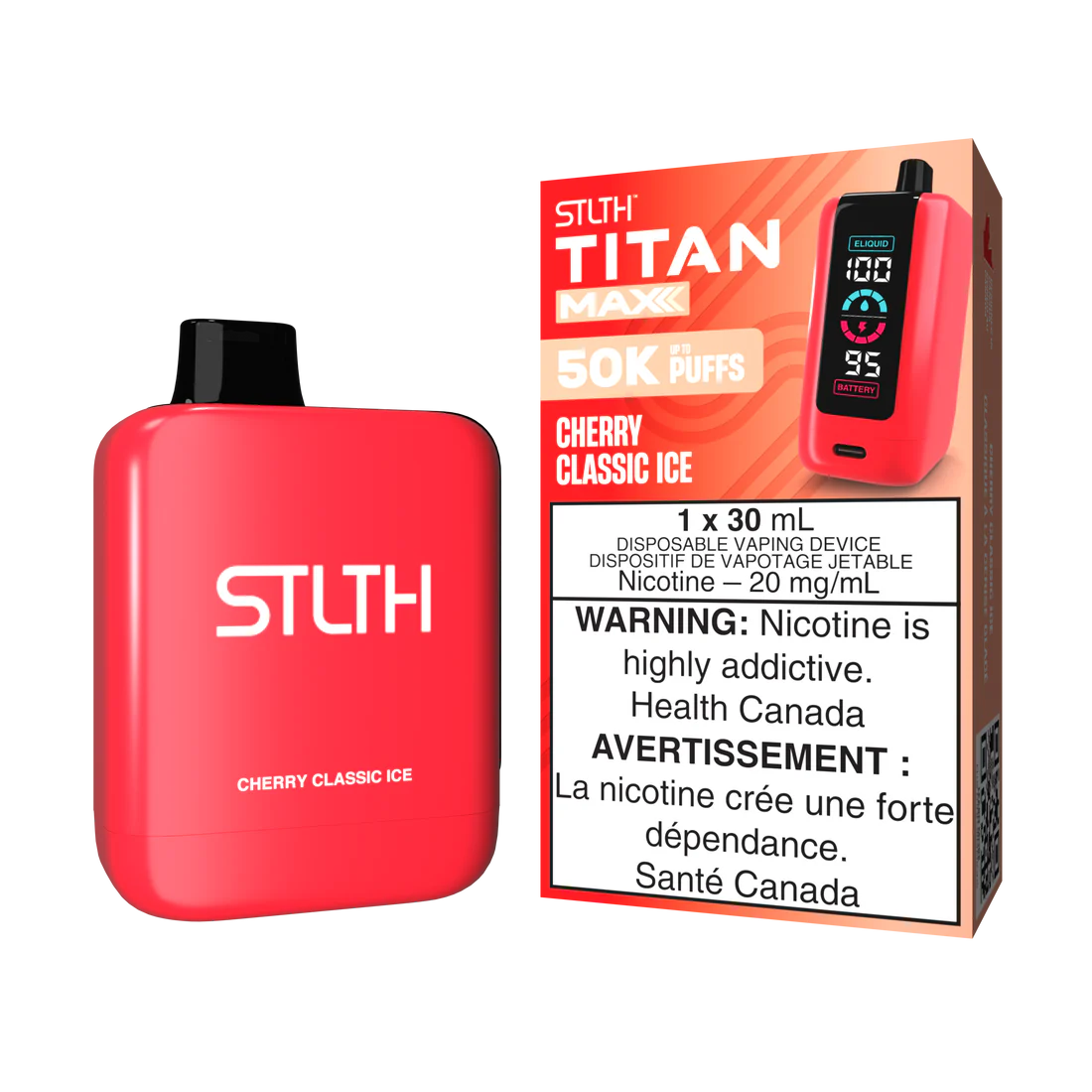 stlth titan max 50k cherry classic ice 20mg