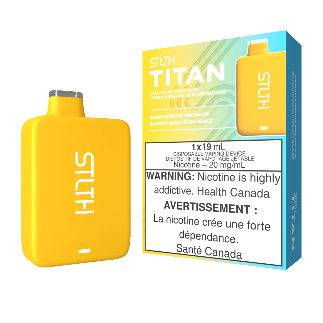 Stlth Titan Rechargeable Vape Banana Berry Melon Ice