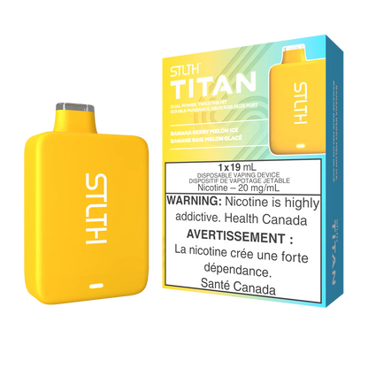 Stlth Titan Rechargeable Vape Banana Berry Melon Ice