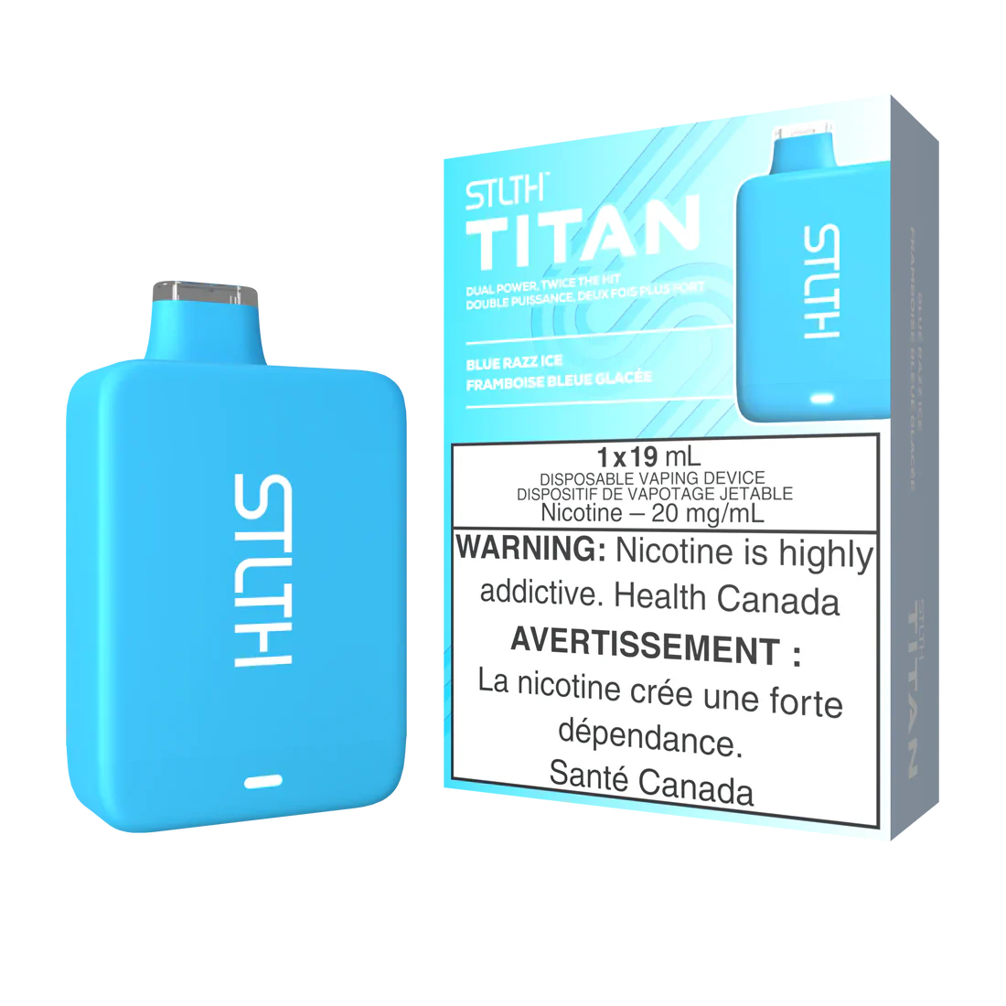 Stlth Titan Rechargeable Vape Blue Razz Ice