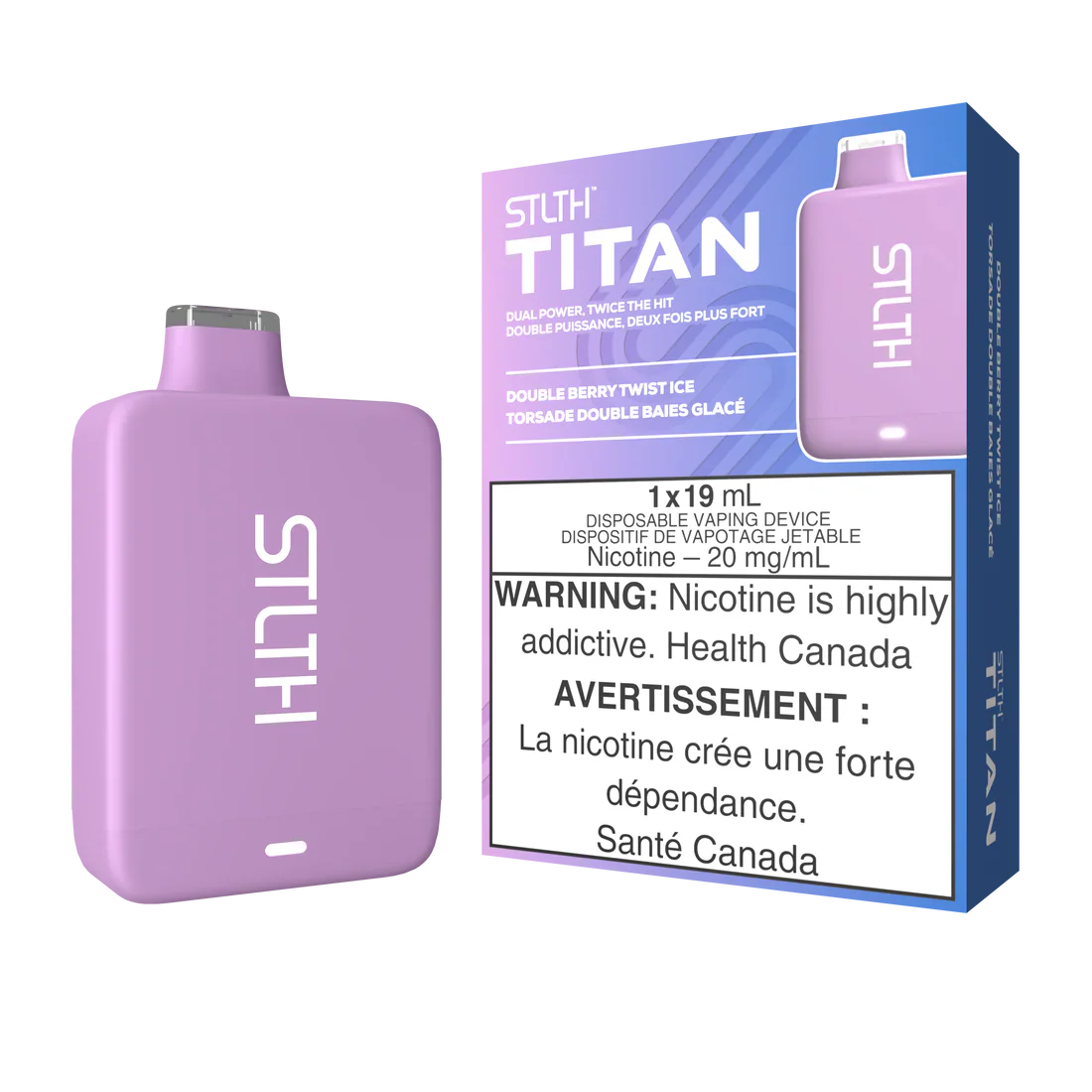 Stlth Titan Rechargeable Vape Double Berry Twist Ice