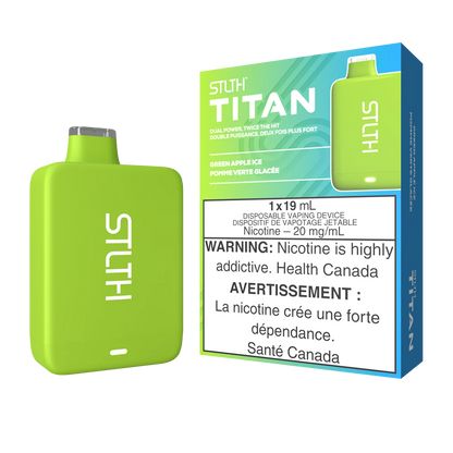 Stlth Titan Rechargeable Vape Green Apple Ice