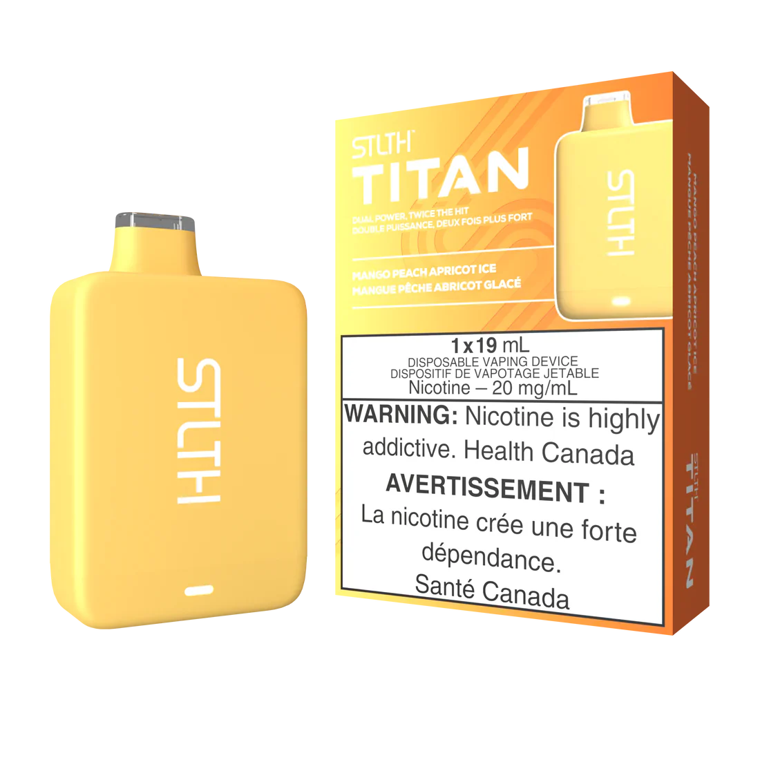 Stlth Titan Rechargeable Vape Mango Peach Apricot Ice