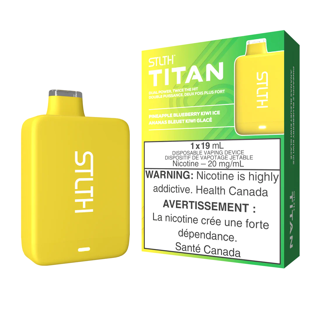 Stlth Titan Rechargeable Vape Pineapple Blueberry Kiwi Ice