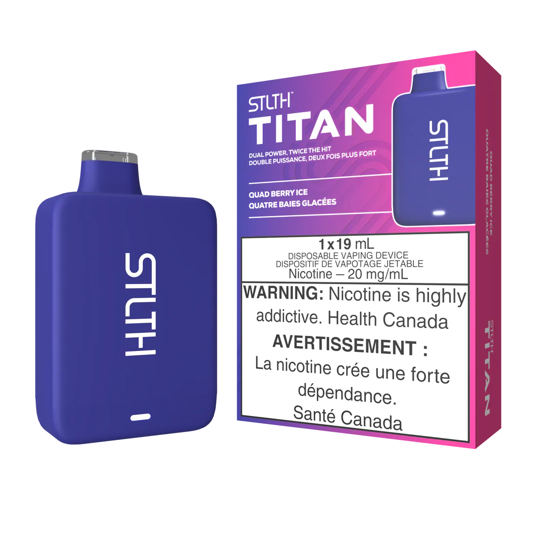 Stlth Titan Rechargeable Vape Quad Berry Ice