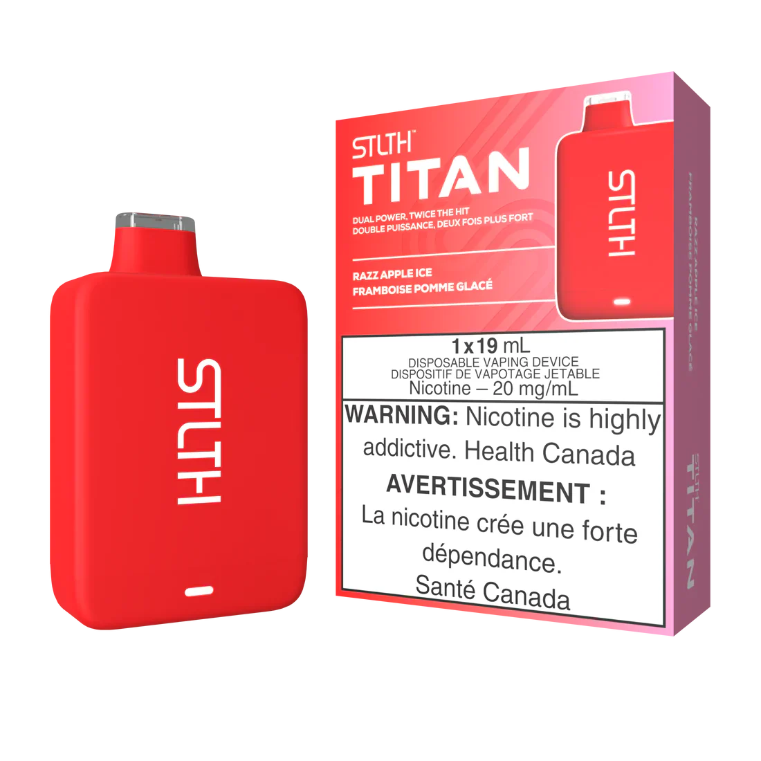 Stlth Titan Rechargeable Vape Razz Apple Ice