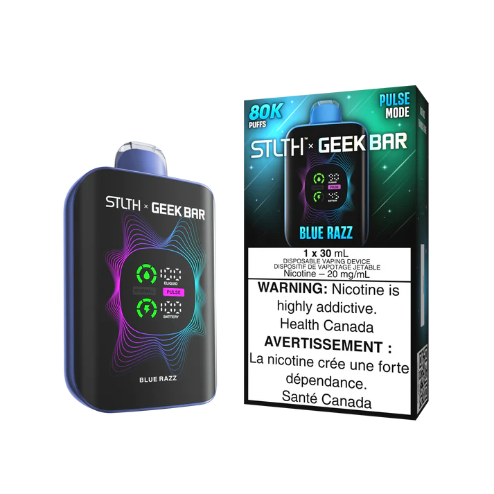 stlth x geek bar 80k blue razz 20mg