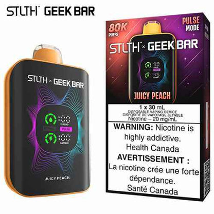 stlth x geekbar 80k juicy peach disposable vape 20mg 