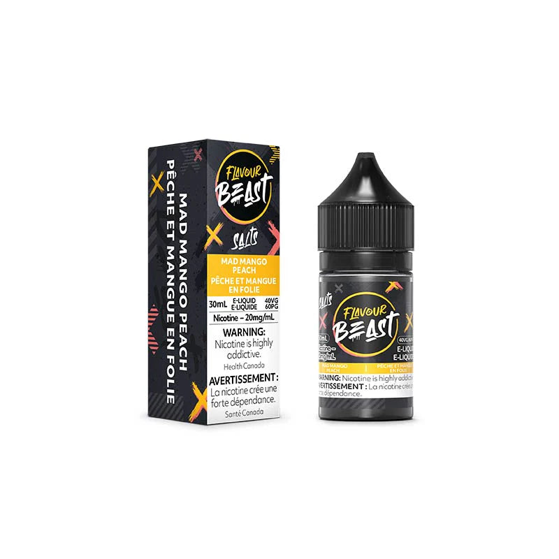 vape juice flavour beast mad mango peach 20mg 30ml