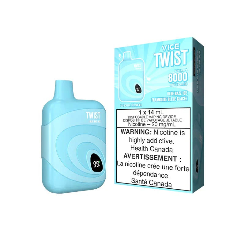 Vice Twist8000 Disposable Vape Blue Razz Ice